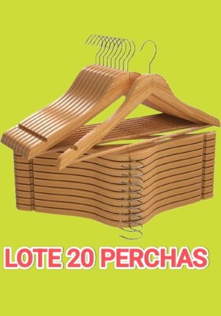 LOTE 20 PERCHAS DE MADERA