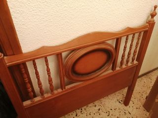 Cama individual madera - marrón