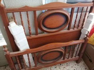 Cama individual madera - marrón