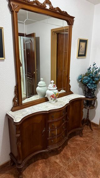 Recibidor madera espejo - clásico