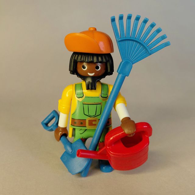 Playmobil custom Enano Jardin Rasta negro africano