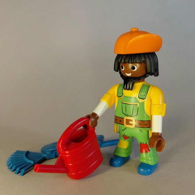 Playmobil custom Enano Jardin Rasta negro africano