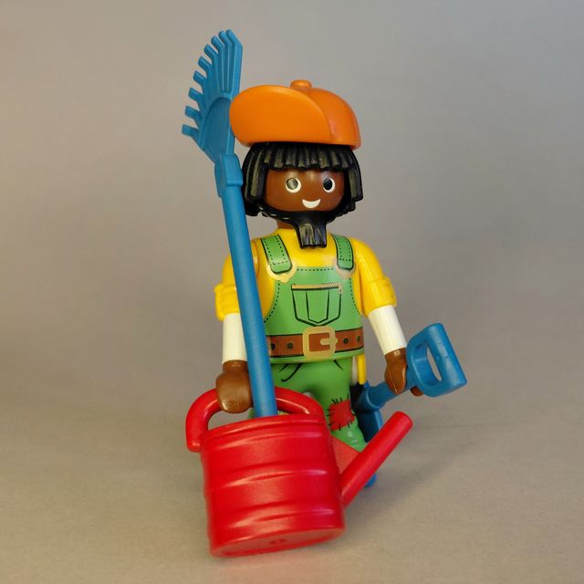 Playmobil custom Enano Jardin Rasta negro africano