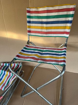 4 Sillas Plegables Vintage Multicolor