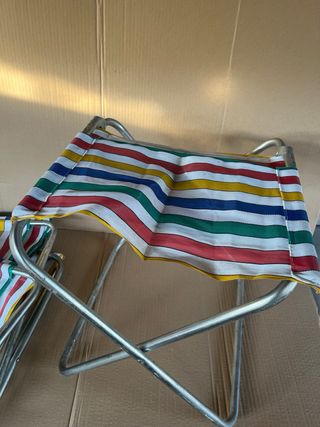 4 Sillas Plegables Vintage Multicolor