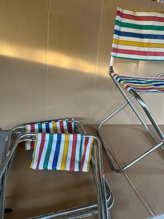 4 Sillas Plegables Vintage Multicolor