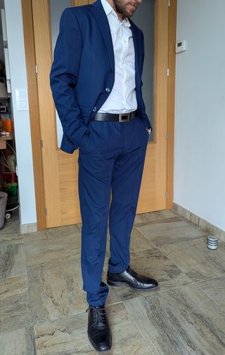 Traje ZARA azul hombre talla M