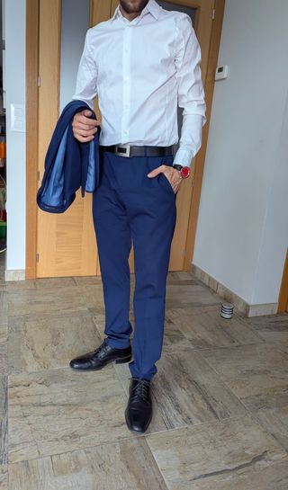 Traje ZARA azul hombre talla M