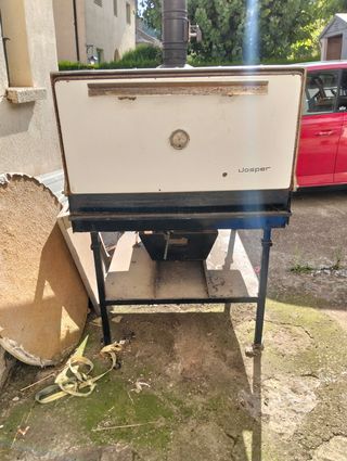 Horno Josper grande con mesa y ruedas