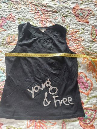 Camiseta negra/lentejuelas Caramelo 
