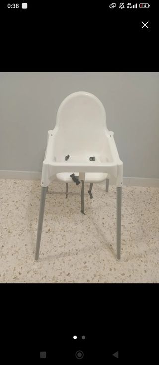 Trona bebé blanca ikea