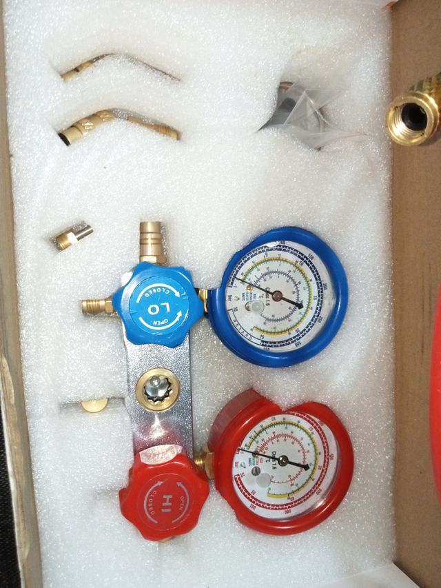 Bomba vacío refrigeración + manómetro