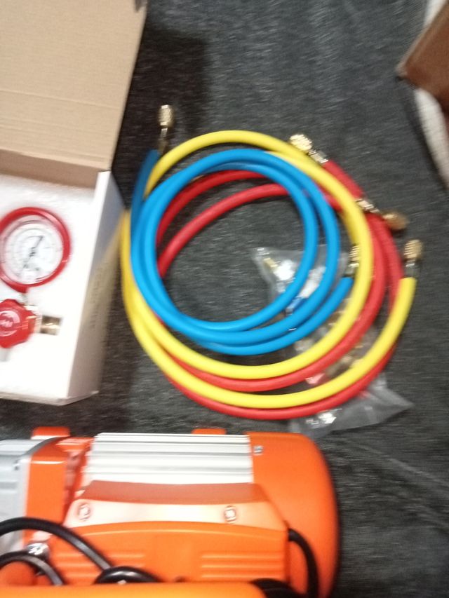 Bomba vacío refrigeración + manómetro