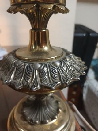 Lampara metalica dorada