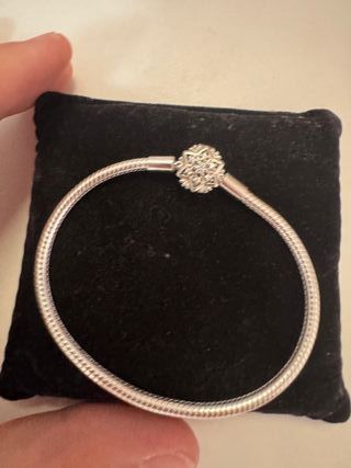 Pulsera plateada compatible con charms plata 925