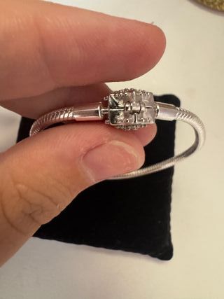 Pulsera plateada compatible con charms plata 925