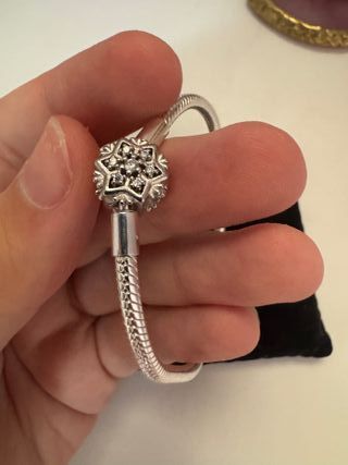 Pulsera plateada compatible con charms plata 925