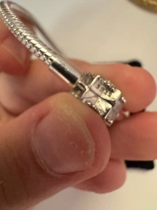 Pulsera plateada compatible con charms plata 925