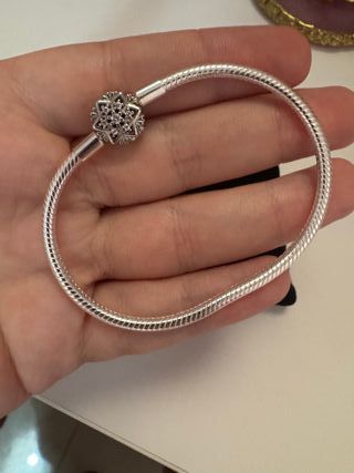Pulsera plateada compatible con charms plata 925