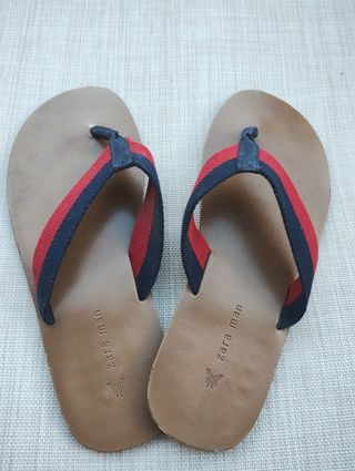 Infradito Zara Uomo cuoio e corda rosso\blu