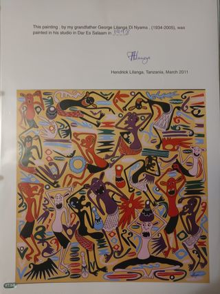 Cuadro Lilanga (122x122cm) con COA