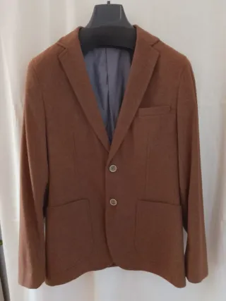 Blazer marrón lana - Talla 46 EU