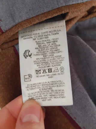 Blazer marrón lana - Talla 46 EU