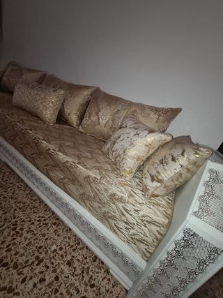 Sofá marroquí dorado - Artesanal