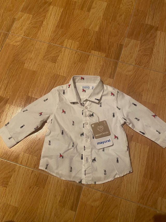 Camisa bebé mayoral perros - nueva