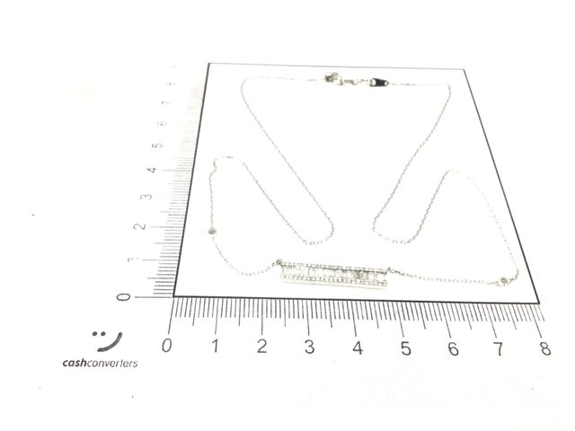 gargantilla oro 18k con piedra con diamante 21cm