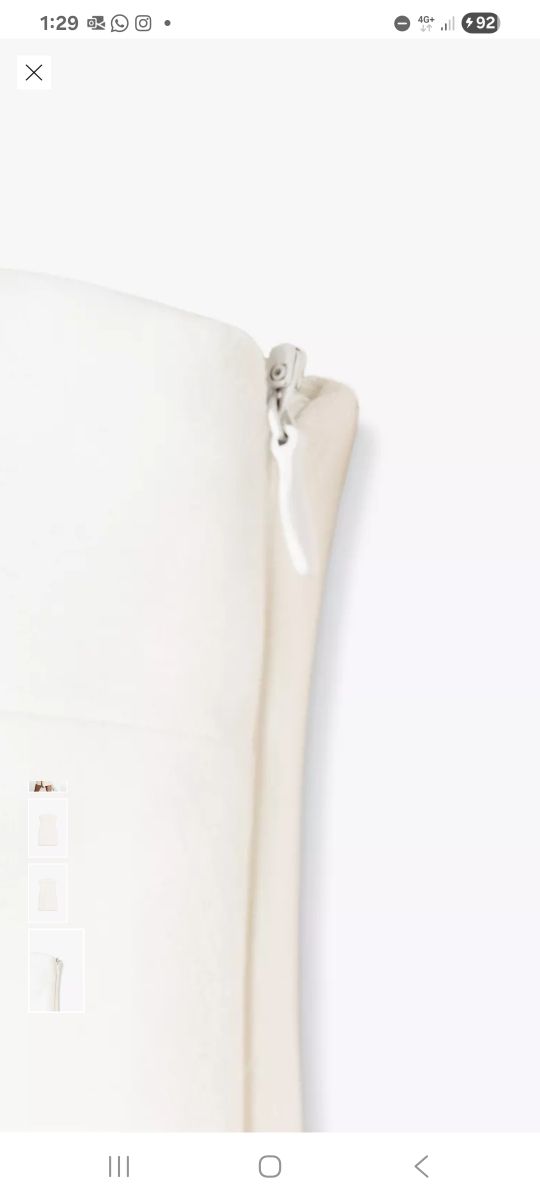 Vestido Zara blanco palabra de honor