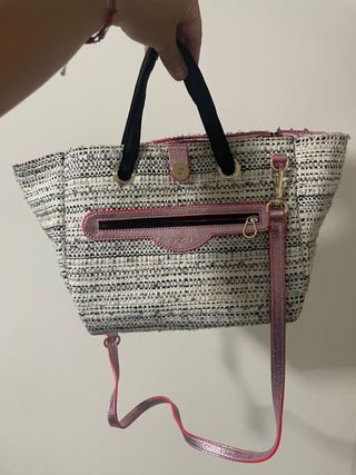 Bolso Tous reversible blanco y rosa