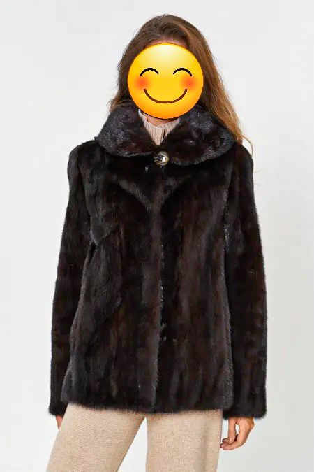 Abrigo piel negra autolady