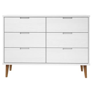 vidaXL Mesita de noche MOLDE madera maciza de pino