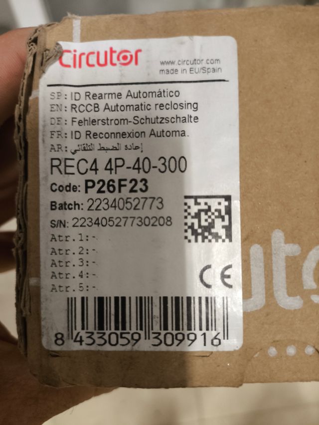 Interruptor Diferencial Circutor 40A