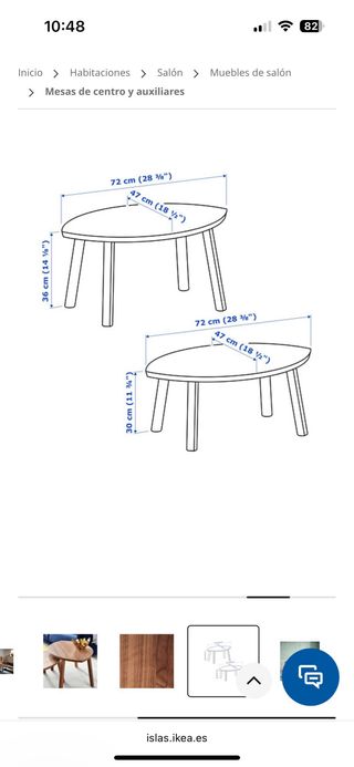 Mesas centro stockholm IKEA madera