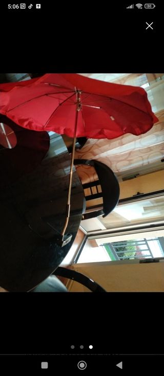 Sombrilla carrito bebé roja