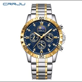 Reloj CRRJU cronógrafo azul-oro