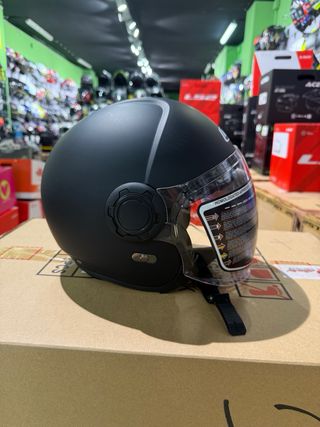 Casco Nzi Jet Ringway II duo negro mate