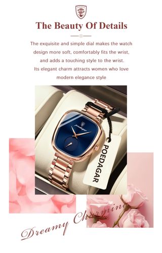 Reloj POEDAGAR dorado y azul