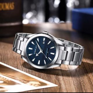 Reloj CRRJU Hombre Azul Plata