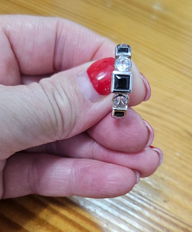 Anillo plata 925 negro