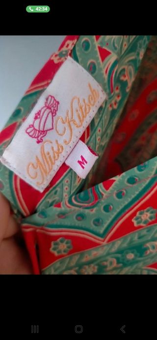 Vestido largo estampado L