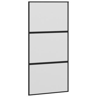 vidaXL Puerta corredera vidrio templado y aluminio