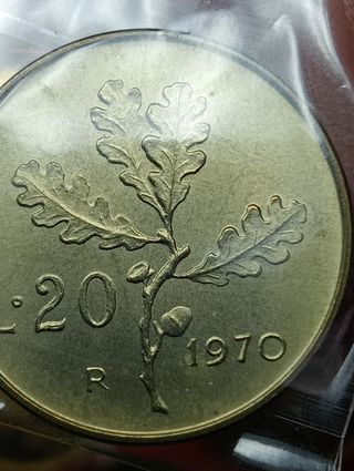 7 Monete Italia 20 Lire 1969-75