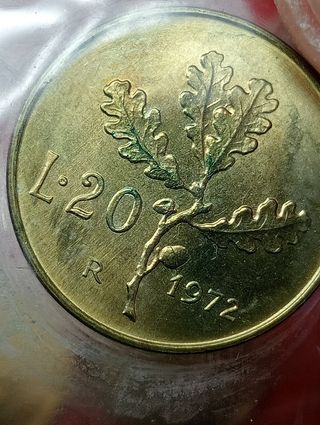 7 Monete Italia 20 Lire 1969-75