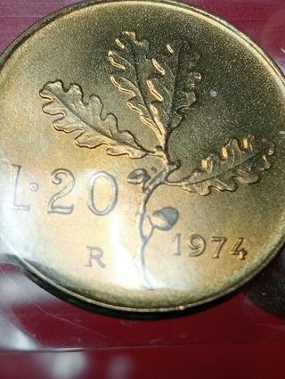 7 Monete Italia 20 Lire 1969-75