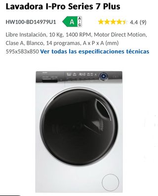Lavadora Haier I-Pro Series 7 Plus HW100