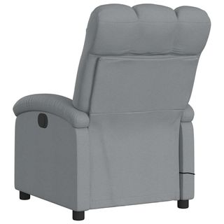 vidaXL Sillón reclinable de masaje de tela gris