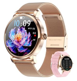 Smartwatch dorado y rosa